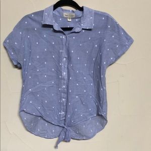 Cloth & Stone camp shirt with front tie